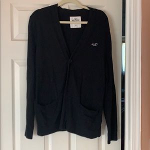 Men Hollister Black Cardigan